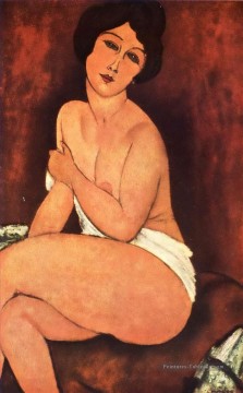 Amedeo Modigliani œuvres - grand assis nu Amedeo Modigliani